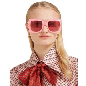 BRAND NEW- GUCCI 55MM SQUARE SUNGLASSES- PINK